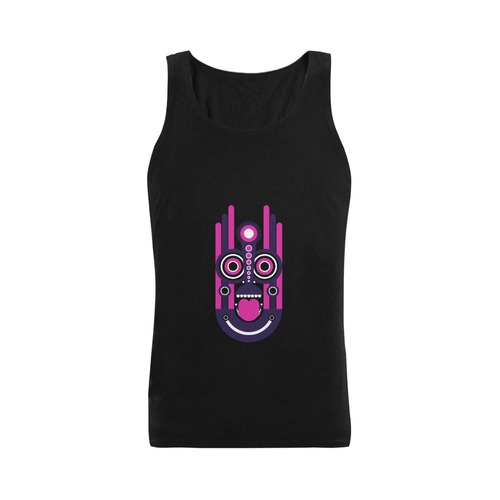 Tiki Tribal Men's Shoulder-Free Tank Top (Model T33)