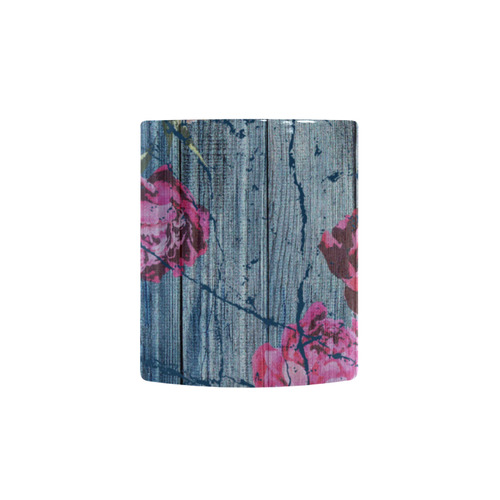 Shabby chic with painted peonies Custom Morphing Mug