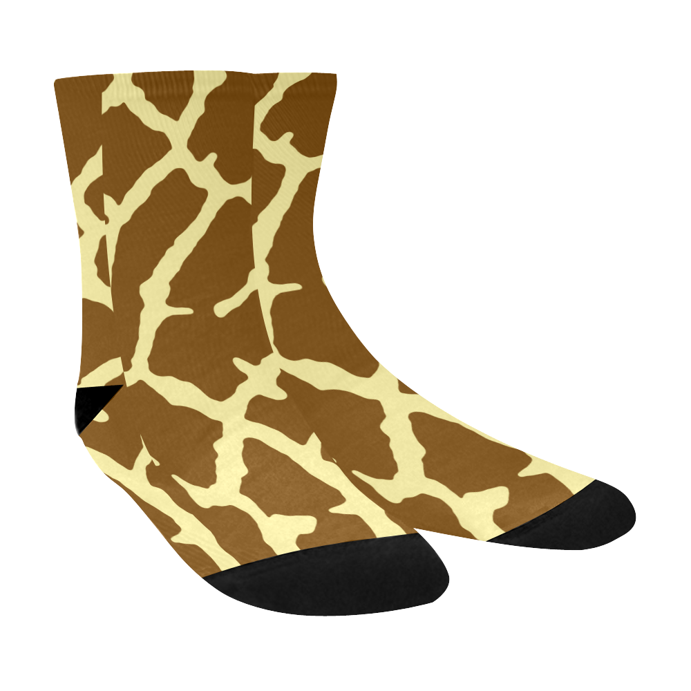 Giraffe Print Crew Socks