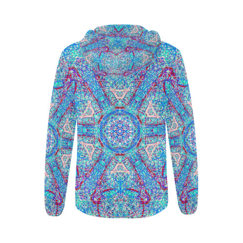 Thleudron Milkyway All Over Print Full Zip Hoodie for Women (Model H14)