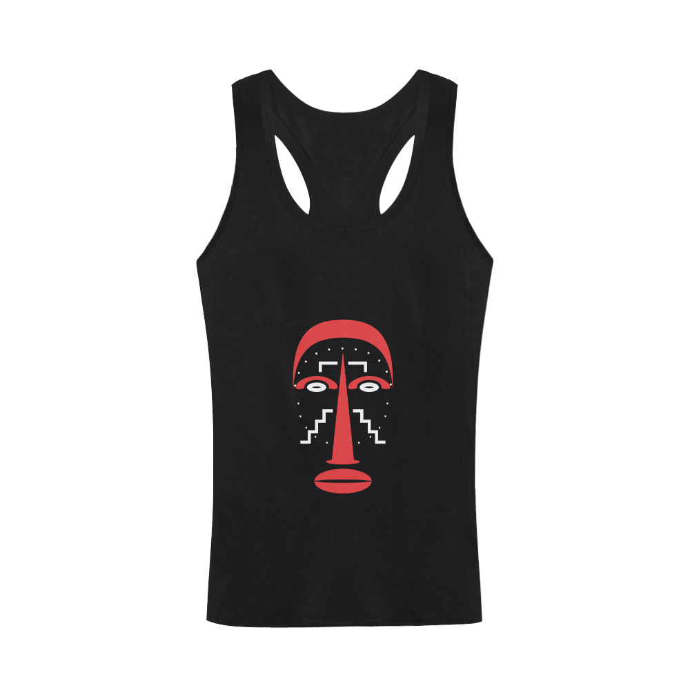 Ligbi Mask Men's I-shaped Tank Top (Model T32)