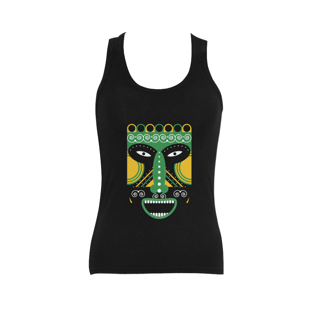 Ritual Mask Women's Shoulder-Free Tank Top (Model T35)