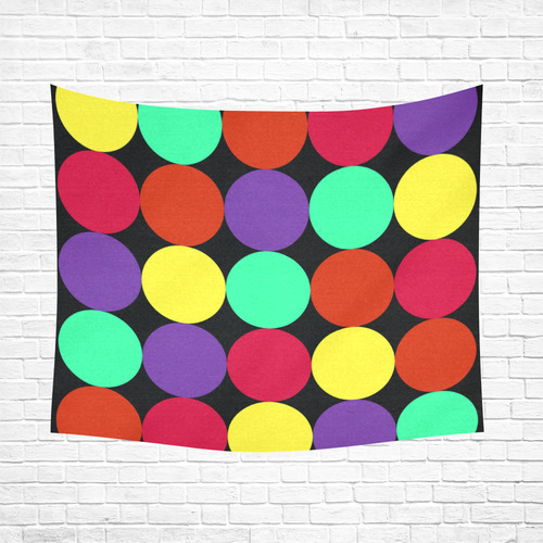 DOTS-5 Cotton Linen Wall Tapestry 60"x 51"