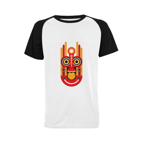 Tiki Mask Men's Raglan T-shirt (USA Size) (Model T11)