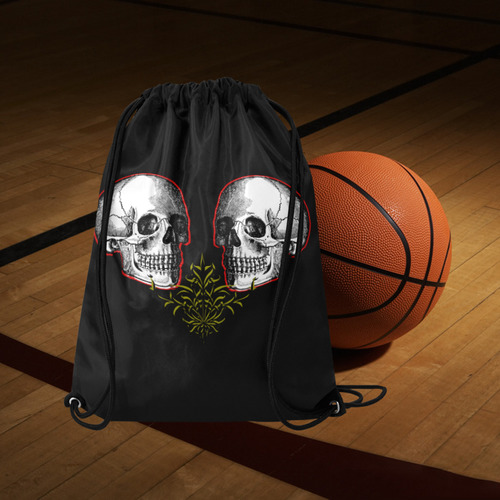 Skulls Medium Drawstring Bag Model 1604 (Twin Sides) 13.8"(W) * 18.1"(H)