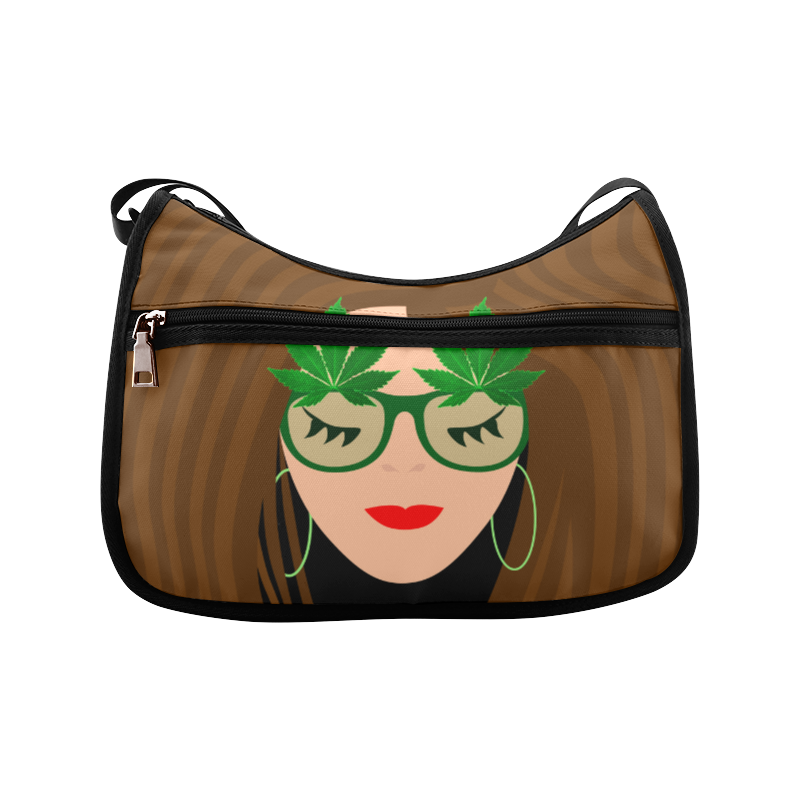 420 Glasses Girl Crossbody Bags (Model 1616)