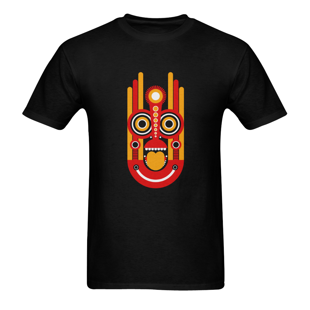 Tiki Mask Sunny Men's T- shirt (Model T06)