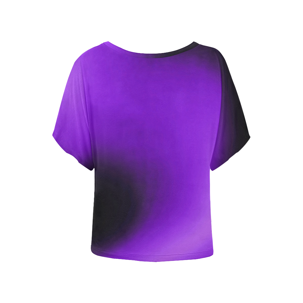 Lavender swirl Women's Batwing-Sleeved Blouse T shirt (Model T44)