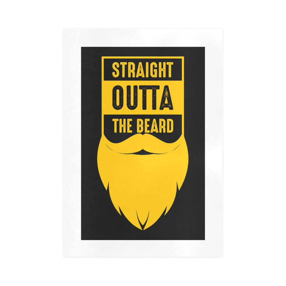 Straight Outta The Beard Yellow Art Print 16‘’x23‘’