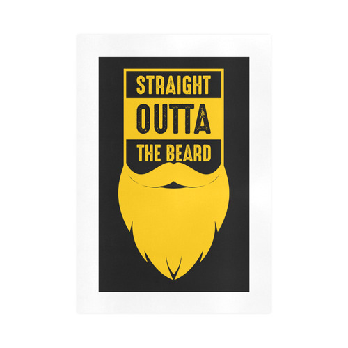 Straight Outta The Beard Yellow Art Print 16‘’x23‘’