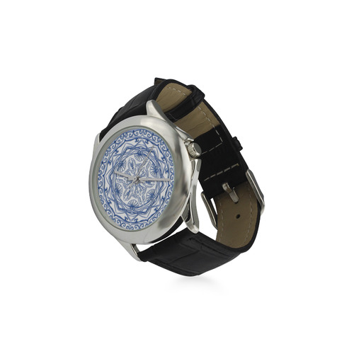 mandala 3D-17 Women's Classic Leather Strap Watch(Model 203)