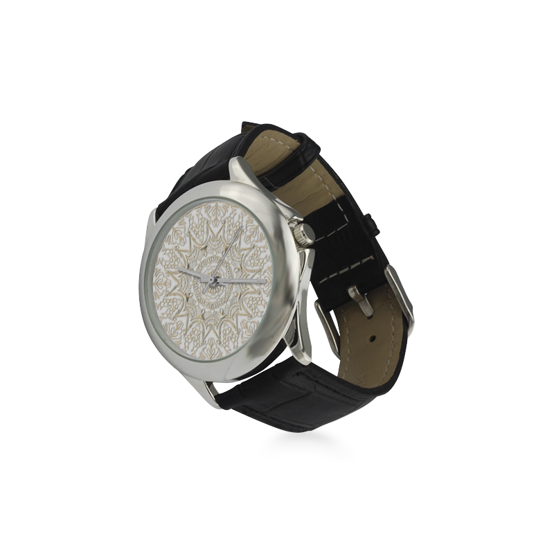 mandala 3D-10 Women's Classic Leather Strap Watch(Model 203)