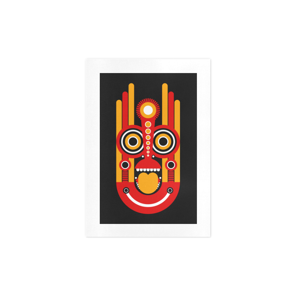 Tiki Mask Art Print 7‘’x10‘’