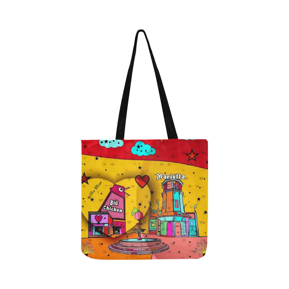 Marietta Popart 2018 by Nico Bielow Reusable Shopping Bag Model 1660 (Two sides)