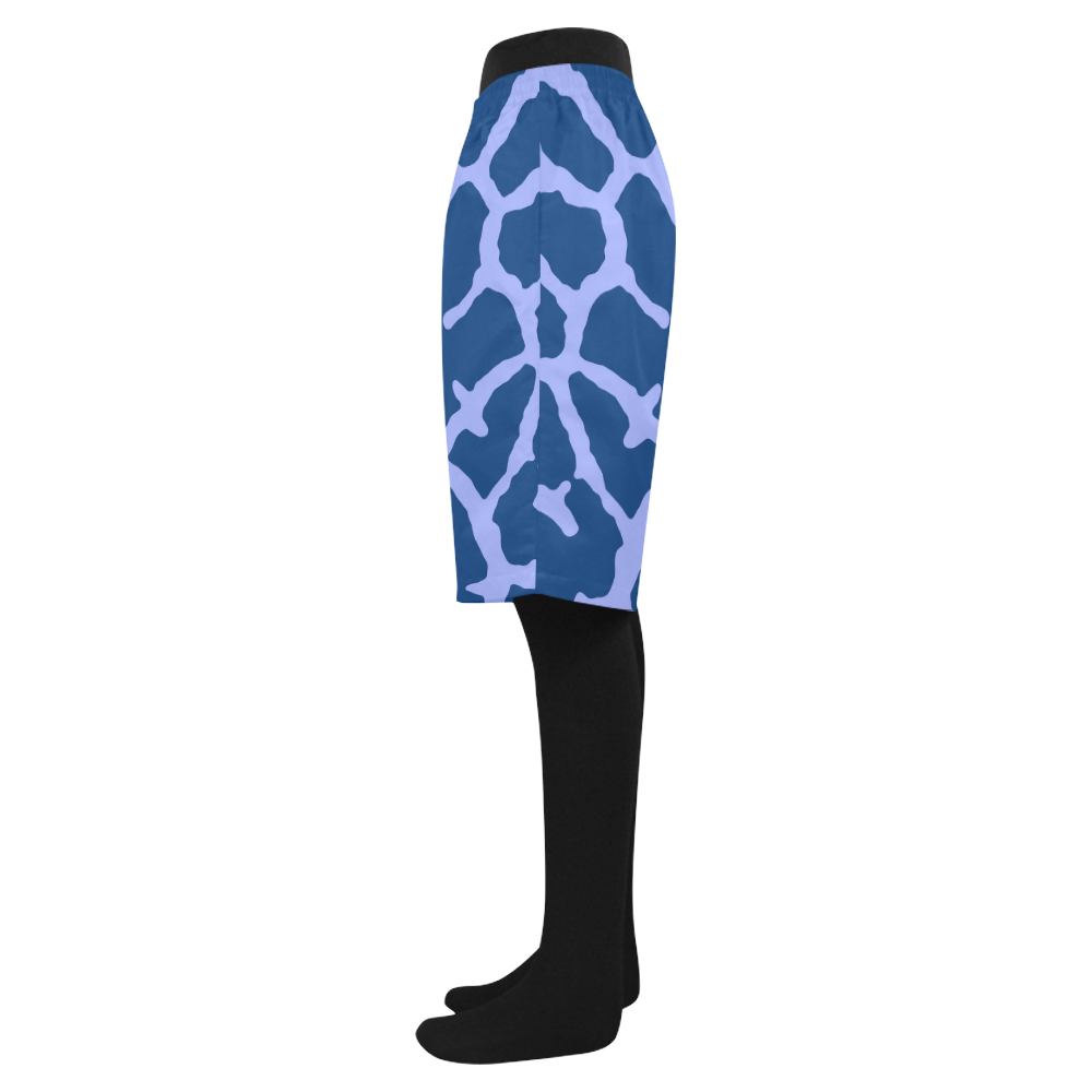 Blue Giraffe Print Men's Swim Trunk (Model L21)