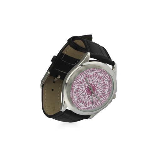 mandala 3D-12 Women's Classic Leather Strap Watch(Model 203)