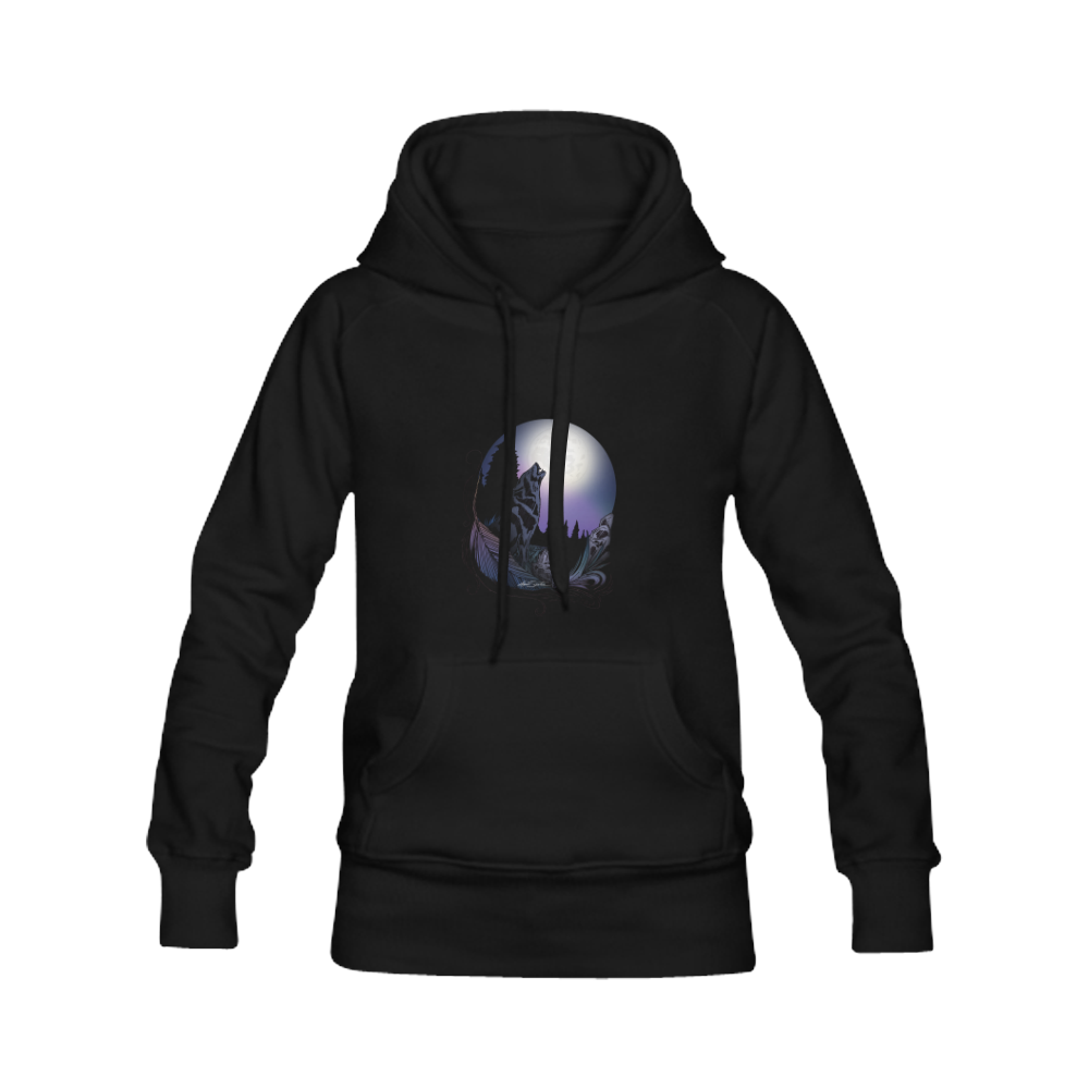 Howling Wolf Women's Classic Hoodies (Model H07)