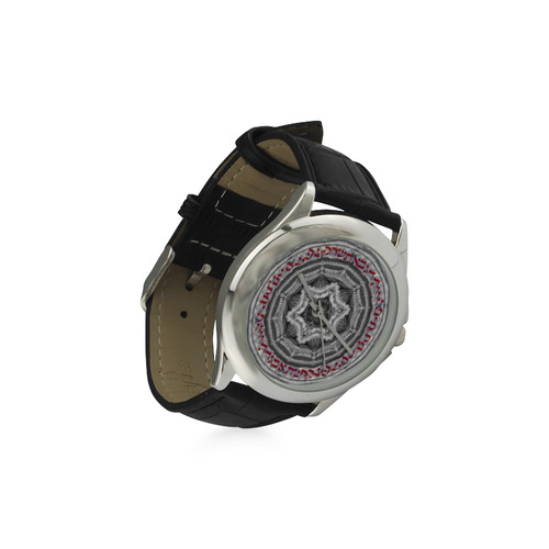 mandala maguen- 16- alphabet Women's Classic Leather Strap Watch(Model 203)