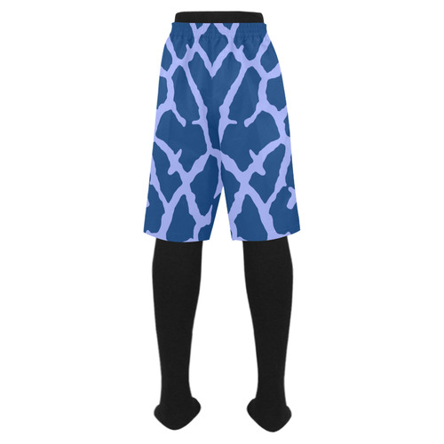 Blue Giraffe Print Men's Swim Trunk (Model L21)