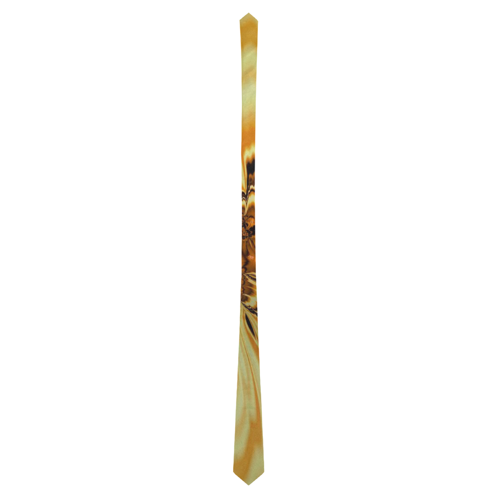 amazing Fractal 43 golden by JamColors Classic Necktie (Two Sides)