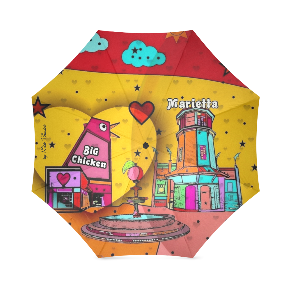 Marietta Popart 2018 by Nico Bielow Foldable Umbrella (Model U01)