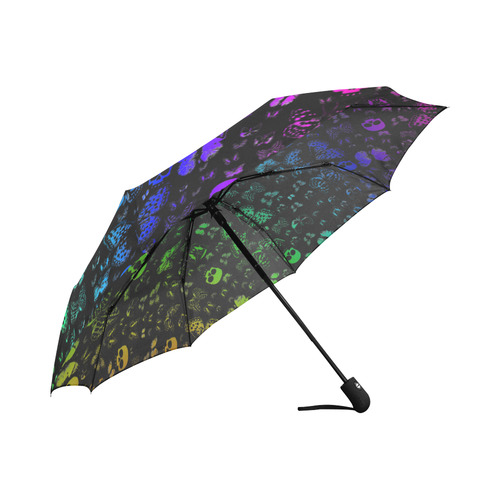 Rainbow Skulls & Butterflies Auto-Foldable Umbrella (Model U04)