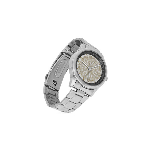 mandala 3D-5 Men's Stainless Steel Watch(Model 104)
