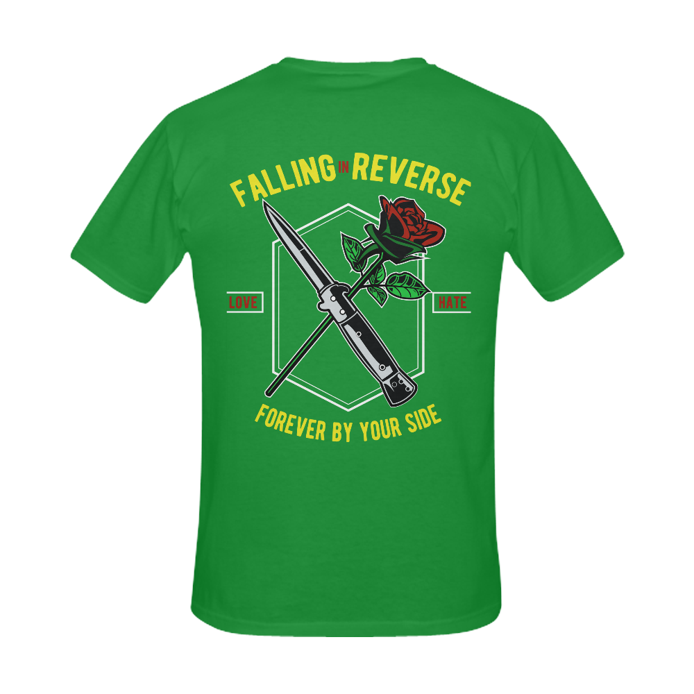Falling In Reverse Modern Green Men's Slim Fit T-shirt (Model T13)
