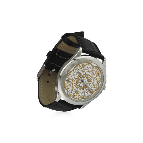 mandala 3D-7 Women's Classic Leather Strap Watch(Model 203)