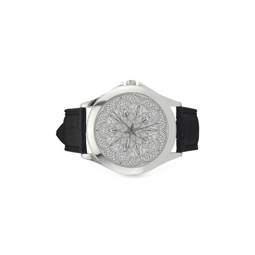 mandala 3D-8 Women's Classic Leather Strap Watch(Model 203)