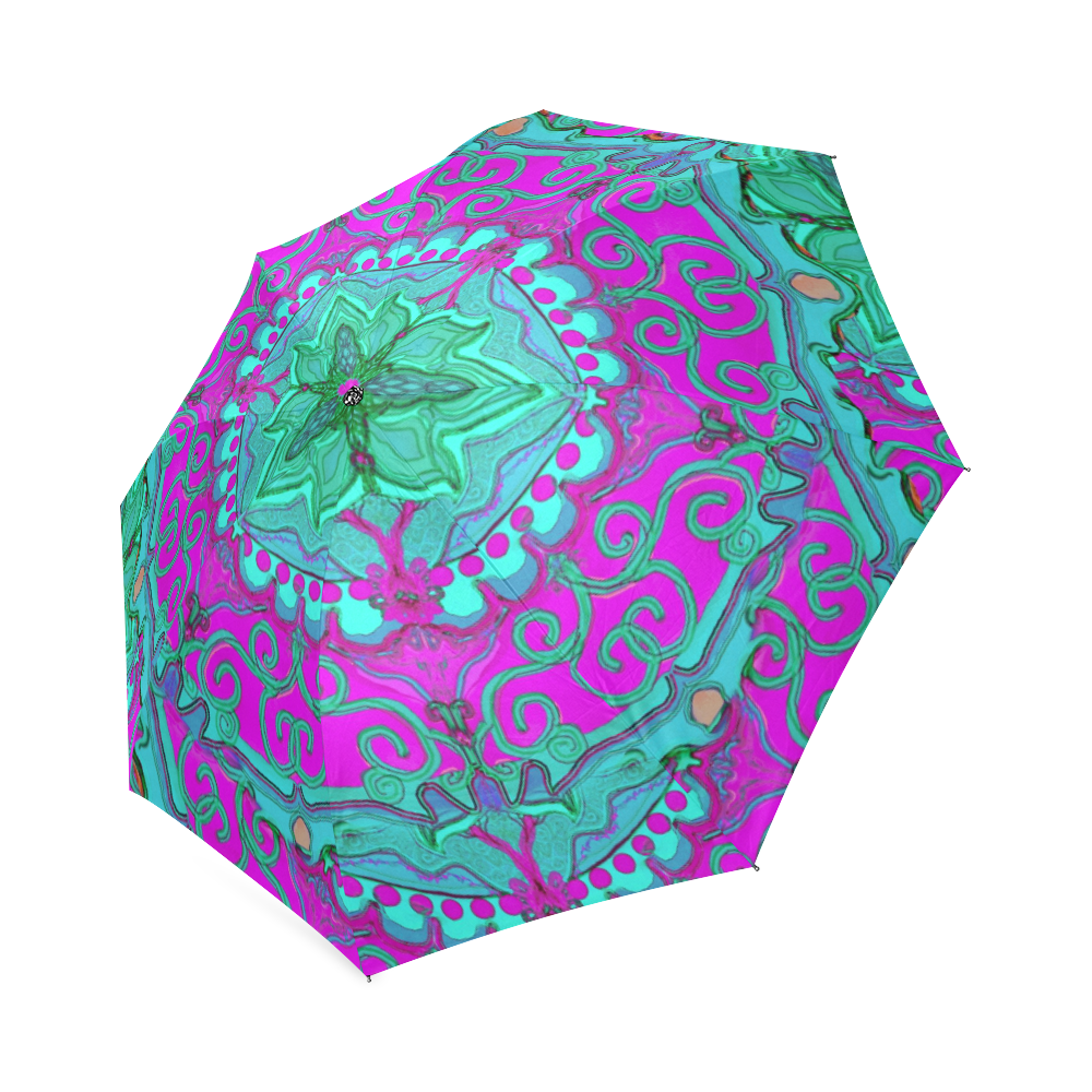 cactus flower 6 Foldable Umbrella (Model U01)