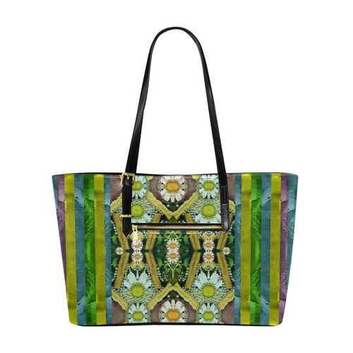 Bread sticks and fantasy flowers in a rainbow Euramerican Tote Bag/Large (Model 1656)