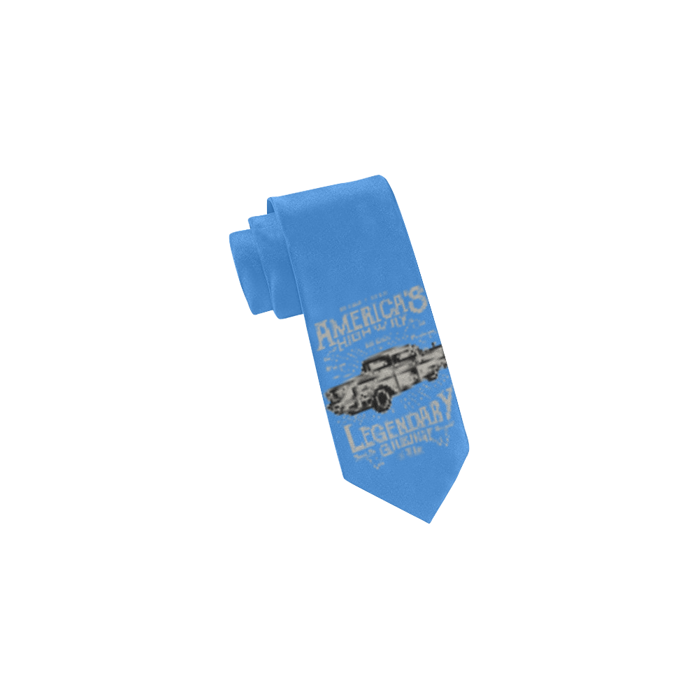 America's  Highway Blue Classic Necktie (Two Sides)