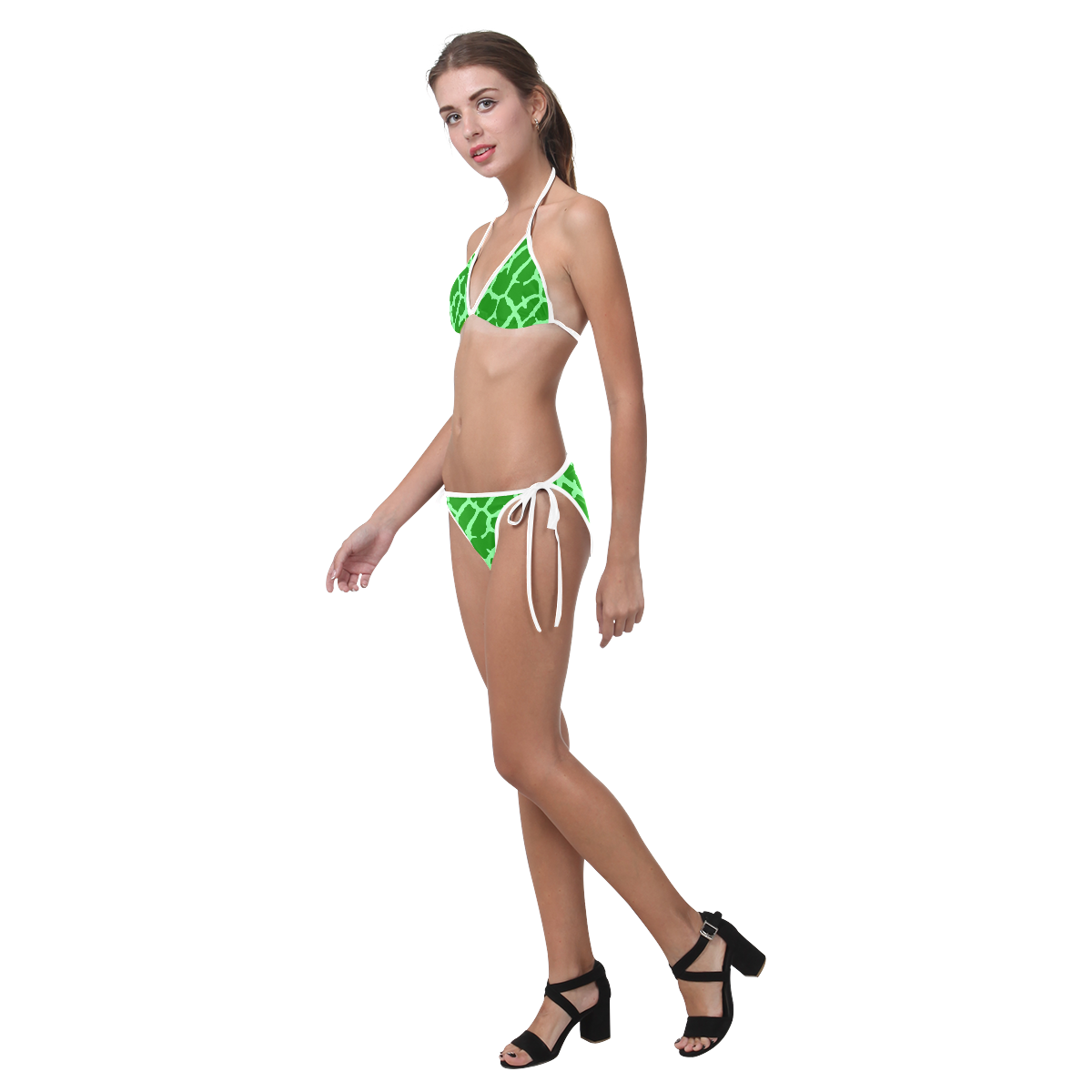 MEIA PATA - Saint Anne Giraffe Print Swimsuit - Green