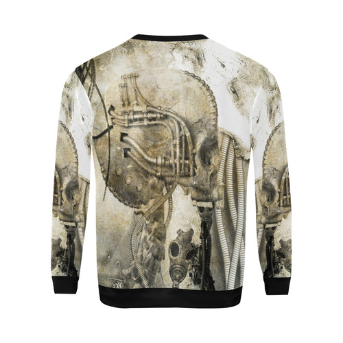 Awesome technical skull, vintage design All Over Print Crewneck Sweatshirt for Men/Large (Model H18)
