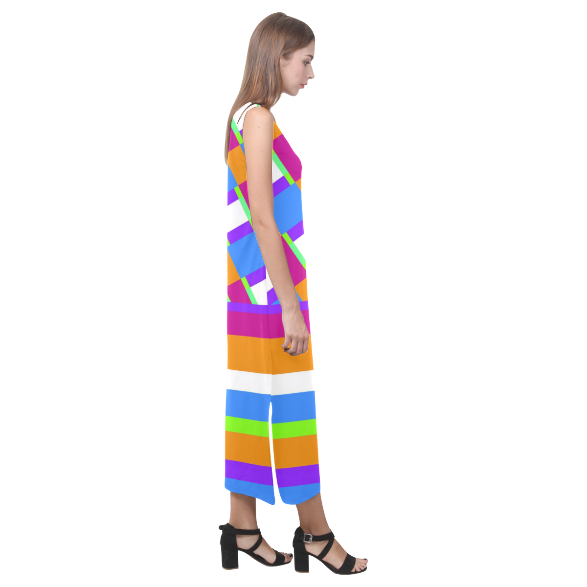 1278 Phaedra Sleeveless Open Fork Long Dress (Model D08)
