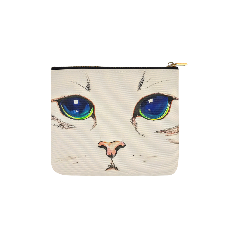 Cat Face Carry-All Pouch 6''x5''