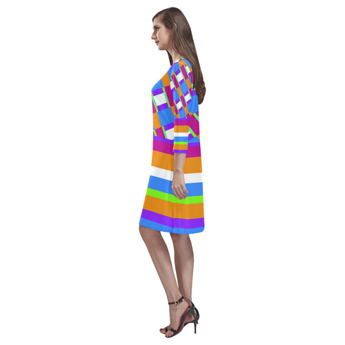 1278 Rhea Loose Round Neck Dress(Model D22)