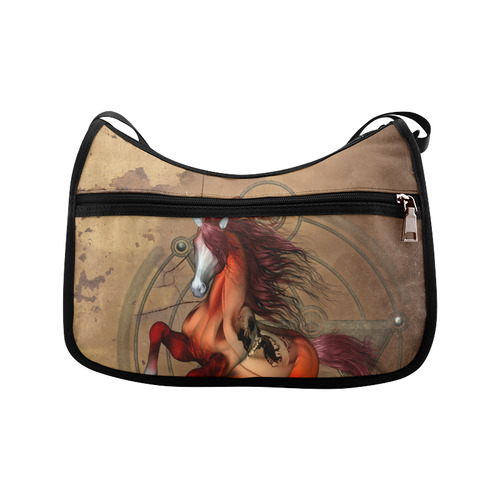Wonderful horse with skull, red colors Crossbody Bags (Model 1616)