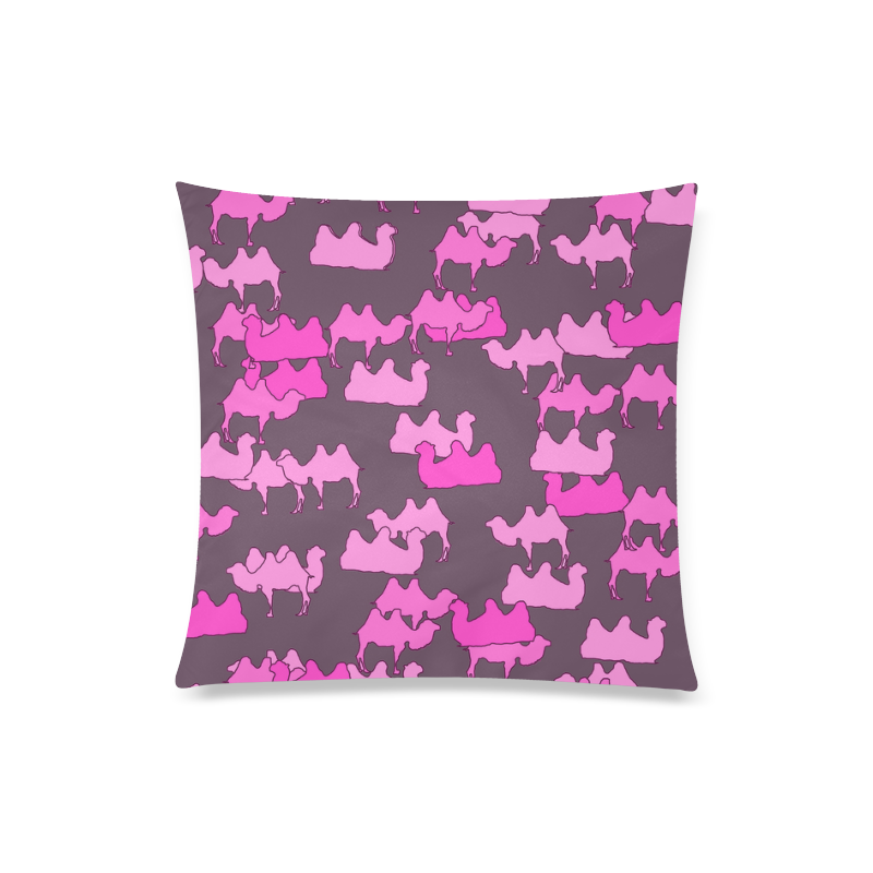 camelflage pink Custom Zippered Pillow Case 20"x20"(Twin Sides)