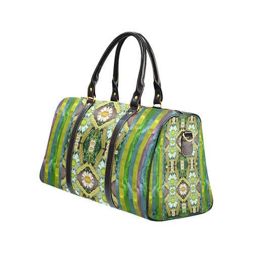 Bread sticks and fantasy flowers in a rainbow New Waterproof Travel Bag/Large (Model 1639)