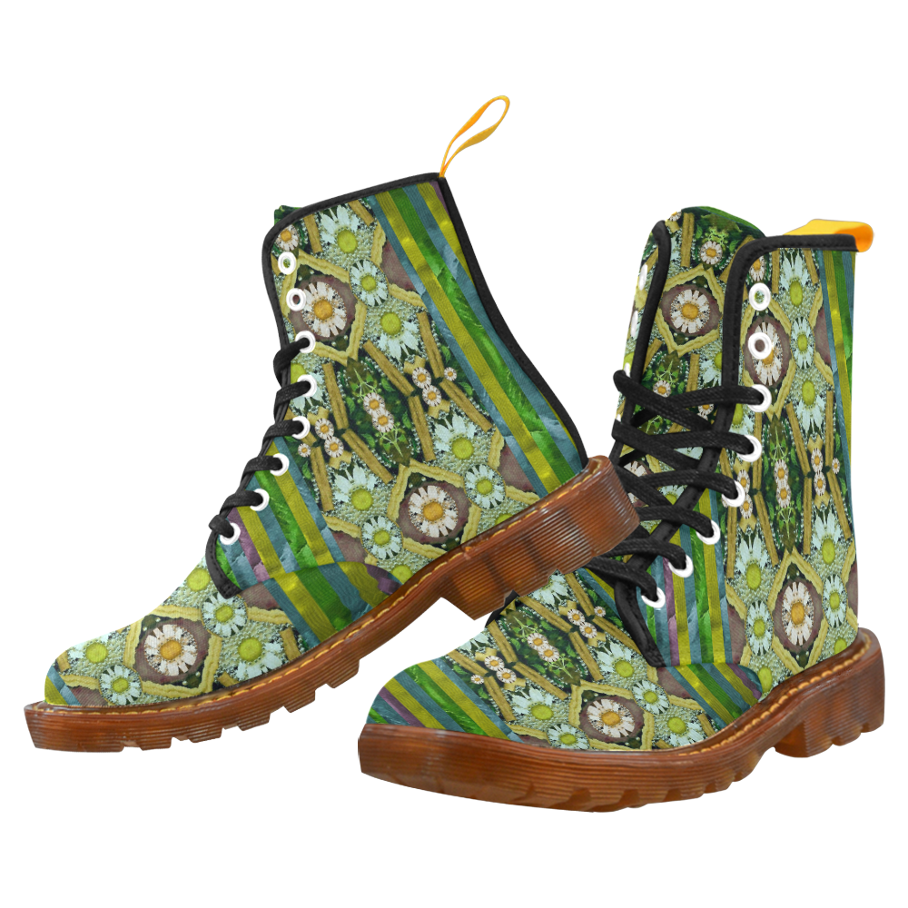 Bread sticks and fantasy flowers in a rainbow Martin Boots For Men Model 1203H