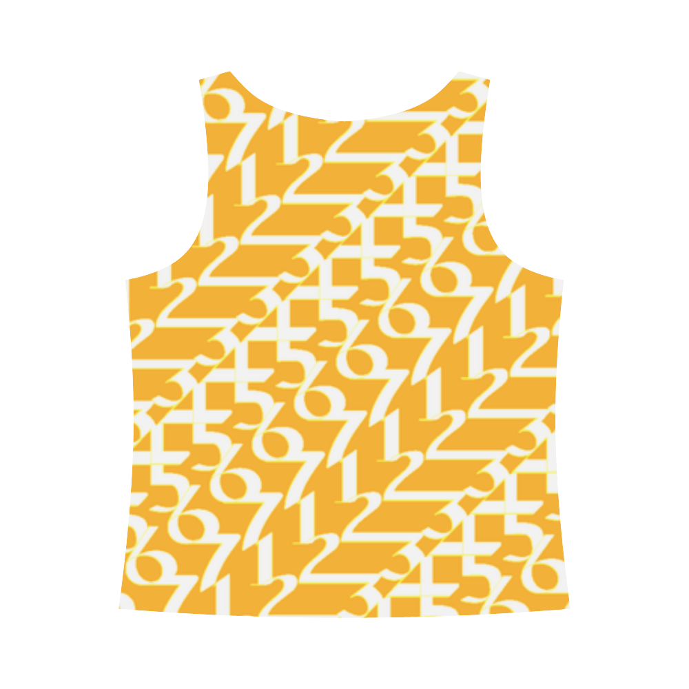 NUMBERS Collection Women 1234567 t-top bananna All Over Print Tank Top for Women (Model T43)