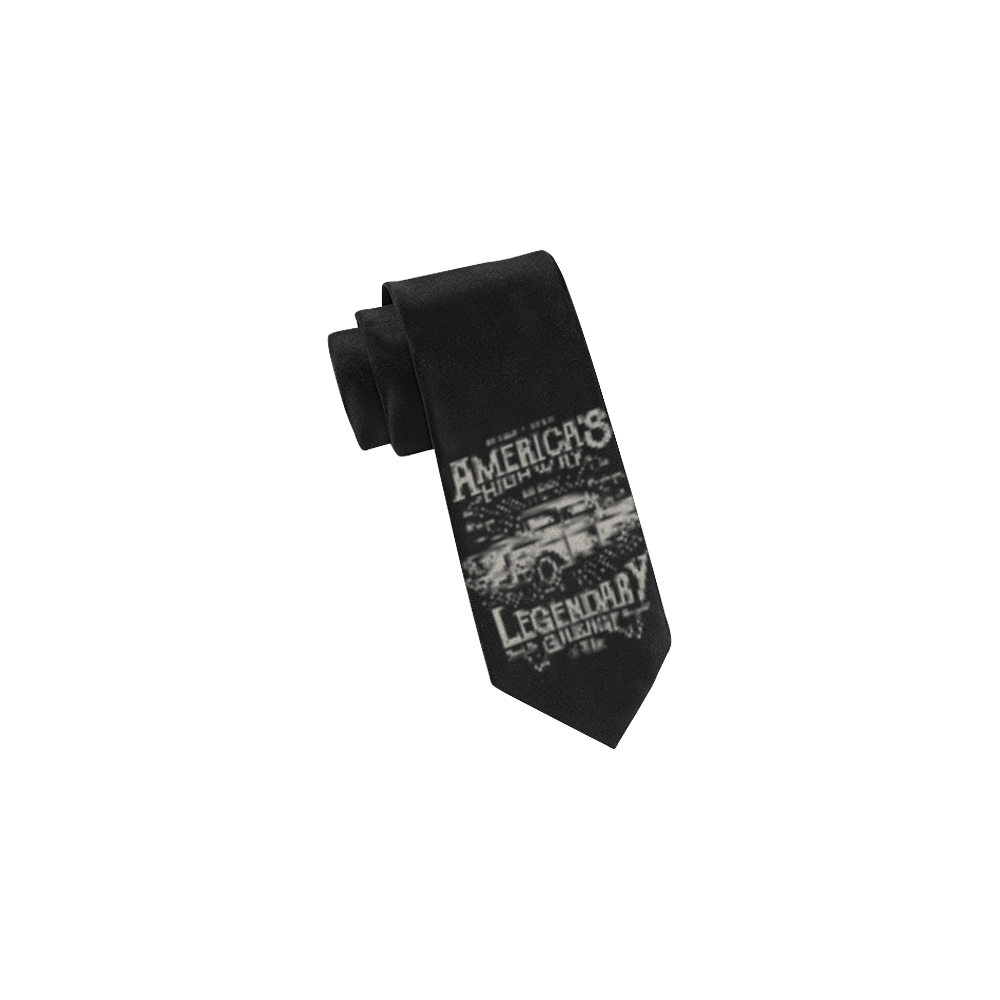 America's  Highway Black Classic Necktie (Two Sides)