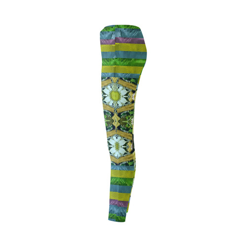 Bread sticks and fantasy flowers in a rainbow Cassandra Women's Leggings (Model L01)