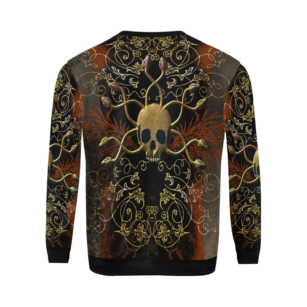 Amazing skull All Over Print Crewneck Sweatshirt for Men/Large (Model H18)
