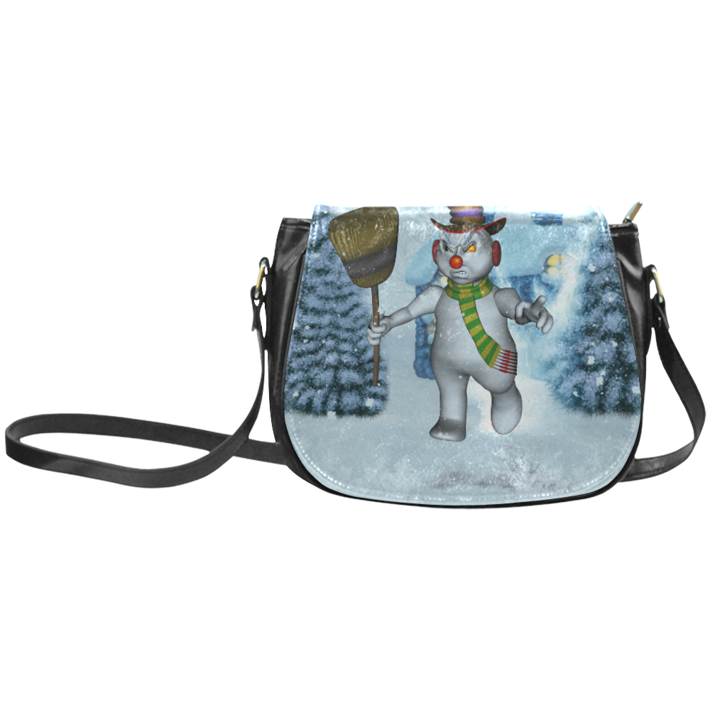 Funny grimly snowman Classic Saddle Bag/Large (Model 1648)