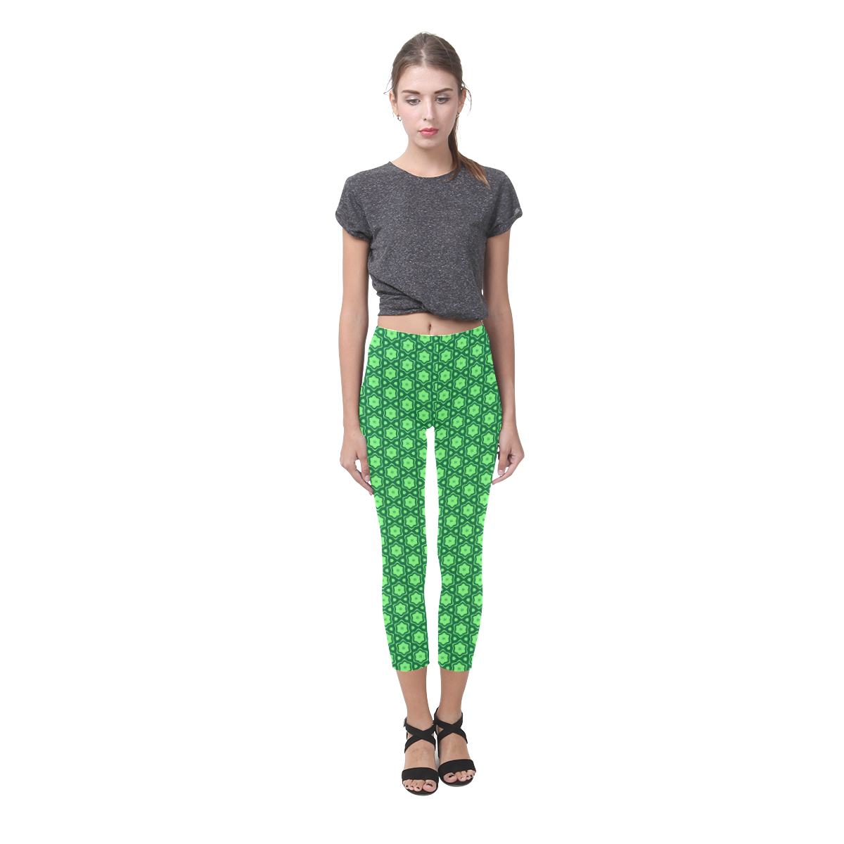 GREEN PETALS Capri Legging (Model L02)