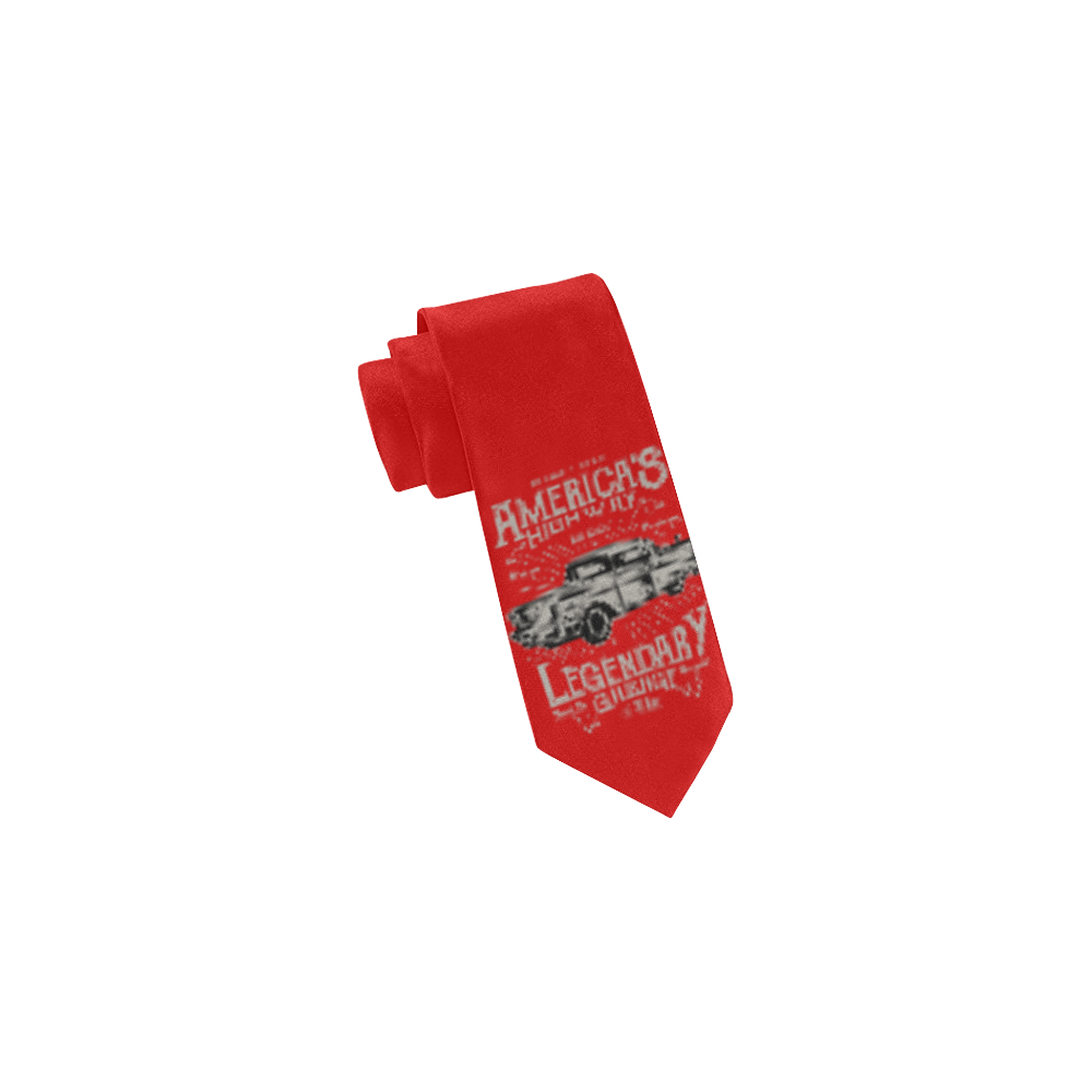 America's  Highway Red Classic Necktie (Two Sides)