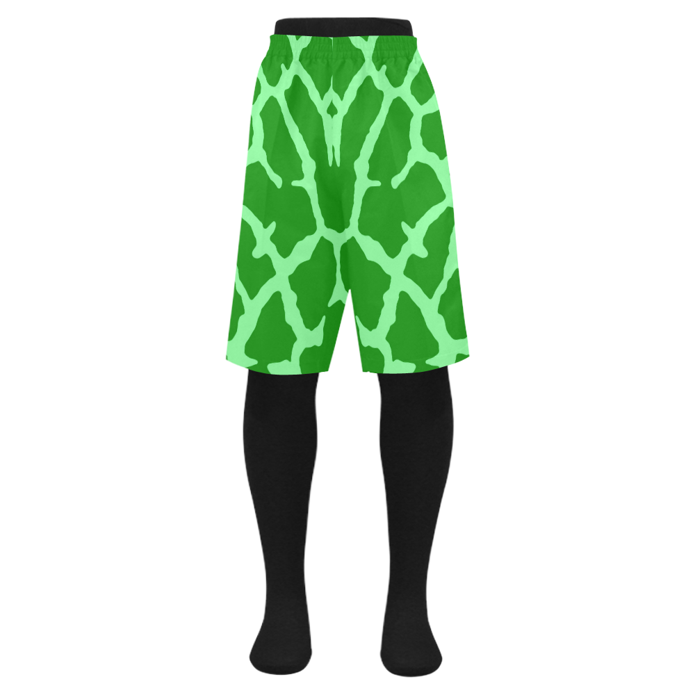 Green Giraffe Print Men's Swim Trunk (Model L21)